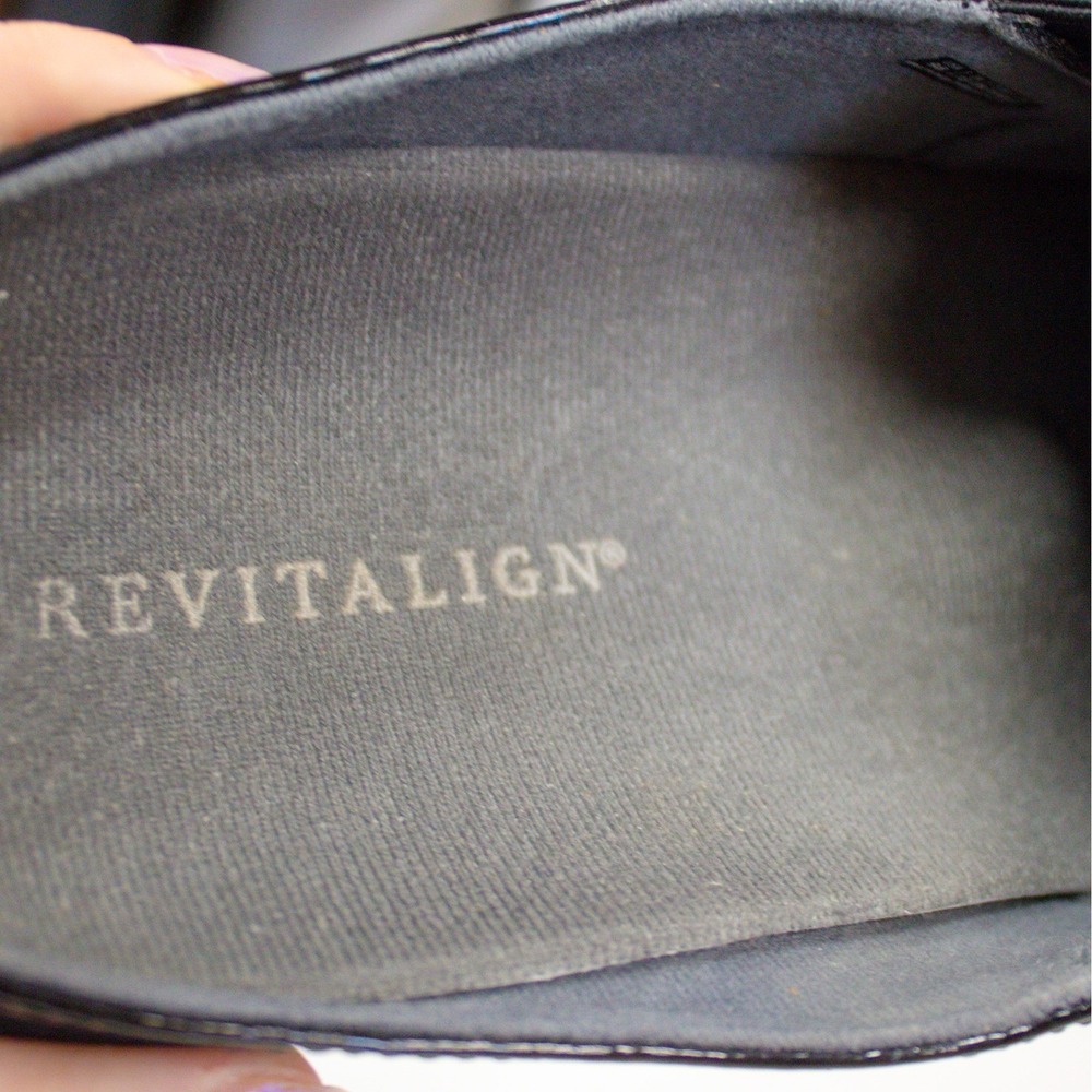 REVITALIGN Siesta Snazzy Black Patent Leather Crystal Embellished Mules Size 9 - Picture 9 of 10